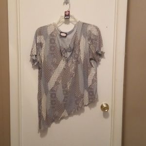 Zoey Beth Plus High Low Cover Up Top - Size 2X